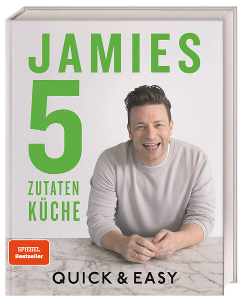 Kochen muss nicht kompliziert sein - und deshalb ist „Jamies 5-Zutaten-Küche“ garantiert bald Ihr neuer bester Freund in der Küche. Dieses Buch beweist, dass man gutes Essen super einfach hinbekommen kann. Für jedes Rezept brauchen Sie nur fünf Hauptzutaten. So geht die Zubereitung schnell, und entweder ist die Mahlzeit dann fertig und auf dem Tisch, oder der Backofen übernimmt den Rest der Arbeit. Wir reden hier von Klasse statt Masse und ein bisschen Aufmerksamkeit an der Küchenfront. Die Belohnung: ein Megageschmackserlebnis. Jedes Rezept wurde ausprobiert und getestet (und noch mal getestet!) - schließlich musste sichergestellt werden, dass alle Gerichte in diesem Buch unkompliziert und preiswert sind und an jedem Tag der Woche schnell zu machen. Sie können aus mehr als 130 inspirierenden Rezepten wählen - für Hähnchen, Rind-, Schweine- und Lammfleisch, Fisch, Eier, Gemüse, Salate, Pasta, Reis & Nudeln und natürlich auch für süße Sachen. Da ist z.B. das Indische Brathuhn: ein ganzer Vogel, mir Currypaste eingerieben, auf goldbraunen Kartoffeln und leckerem Blumenkohl im Ofen gegart und mit Koriandergrün vollendet. Oder die unglaublich simple Fischpastete: saftiger geräucherter Schellfisch, Frühlingszwiebeln, Spinat und Käse, alles versteckt unter knusprigem, goldbraunem Filoteig und in weniger als 30 Minuten im Ofen. Zu jedem Rezept gibt es eine bebilderte Zutatenliste, Portions- und Zeitangaben, eine kurze, leicht verständliche Anleitung, eine Übersicht über die Nährwerte und, nicht zu vergessen, ein fantastisches Foto von dem Gericht. Dieses Buch ist so einfach zu benutzen wie keins von Jamies Büchern zuvor und ideal für Leute mit wenig Zeit.