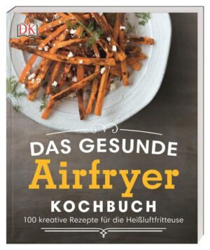 Wenig Kalorien, viel Genuss! So lautet das Motto beim gesunden Frittieren mit der Heißluftfritteuse. Dank genialer Technik gelingen beliebte Klassiker wie Pommes und Chicken Wings oder Trendgerichte wie Zoodles perfekt - und das fast ohne Fett und teils mit über 50 Prozent weniger Kalorien. Im Airfryer-Kochbuch gibt’s 100 kreative, einfache Rezepte für Frühstück, Hauptgerichte oder Desserts sowie detaillierte Angaben zu Nährwerten und Kalorieneinsparungen im Vergleich zum frittierten Original. Wie funktioniert die Heißluftfritteuse? Fettarme Pommes und Chicken Wings? Mit der Heißluftfritteuse ist das jetzt ein wahrgewordener Traum! Die heiße Luft zirkuliert durch einen Ventilator im Gerät und heraus kommen in Minutenschnelle knusprige Pommes, mit Mozzarella überbackene Paprika und sogar goldbraune Donuts. Die Zubereitung ist mit jeder handelsüblichen Heißluftfritteuse machbar, schnell erledigt und superpraktisch - das angesagte Küchengerät ersetzt Ofen, Grill und sogar den Herd. Abnehmen mit dem Airfryer: Das Beste an der Zubereitung mit der Heißluftfritteuse ist, dass Sie viel weniger Fett als bei der normalen Zubereitung benötigen und damit gleich eine ganze Handvoll Kalorien sparen, ohne dass der Geschmack leidet: Eine Portion Pommes enthält anstatt 500 Kalorien nur noch 204 Kalorien, und statt 24 Gramm Fett nur noch 5 Gramm. Absolut diättauglich! ✓Jetzt mit dem Airfryer-Kochbuch von DK gesünder frittieren und Lieblingsrezepte kalorienarm genießen!