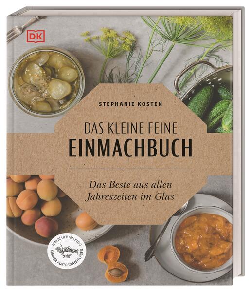 Originelle Ideen zum Einwecken - von der beliebten Foodbloggerin. Sie möchten Ihre Lieblinge aus jeder Jahreszeit einmachen, fermentieren oder einkochen? Bloggerin Stephanie Kosten verrät Ihnen über 80 neue, besondere Rezepte für Marmeladen, Obst und Gemüse, Sirupe und Saucen. Dazu gibt’s die passenden Ideen zum Weiterverarbeiten - Sweet-Chili-Sauce zu Frühlingsrollen, Brombeercurd in der Biskuitrolle oder Kürbispüree als Raviolifüllung. Der coole Do-it-Yourself-Retro-Trend - jetzt als modernes Kochbuch! Selbst gemachter Vorrat? Kein Problem! Einmachen ist mehr als Marmelade kochen - das weiß Stephanie Kosten, die charmante Frau hinter dem Food-Blog „Kleiner Kuriositätenladen“, ganz genau. Die Foodbloggerin beweist: Einmachen ist kinderleicht und funktioniert auch ohne aufwendiges Equipment. Im Kochbuch bekommen Sie praktische Tipps, wie Sie Ihren selbst gemachten Vorratsschrank füllen und im Alltag nutzen können. Es erwarten Sie klassische und ausgefallene Rezepte zum Einwecken, Einmachen oder Einkochen. ✓ Grundzutaten: Brühen & Fonds, Gemüsebrühpulver, Knoblauchconfit, Kürbispüree und mehr. ✓ Eingewecktes: Eingeweckter Spargel, Kohlrabisticks, Zucchini im Dill-Sud und mehr. ✓ Eingelegtes: Tomaten in Öl, Sauerkraut, Schnibbelbohnen und mehr. ✓ Saucen, Essig, Sirup: Erdbeeressig, Bärlauchöl, Pflaumenketchup, Rhabarbersirup und mehr. ✓ Kompott & Aufstriche: Kirschkonfitüre, Pflaumenmus, Rote Grütze, Rotweinbirnen, Pfirsich-Chutney und mehr. Jetzt das Beste aus jeder Jahreszeit für den Vorrat einmachen und die Saison nach Herzenslust verlängern!