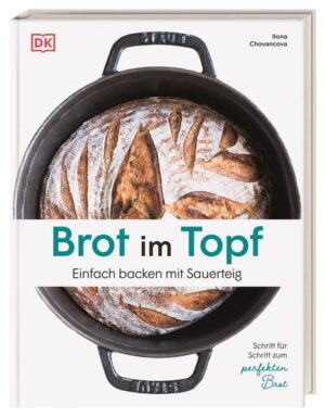 So gelingt knuspriges Sauerteigbrot im heimischen Ofen Frisches Brot macht glücklich - und selbst gebackenes umso mehr! Dieses Backbuch für Brot lehrt Sie das Einmaleins des Sauerteigbrot-Backens im Topf. Denn in einem gusseisernen Topf gelingt das selbstgebackene Brot wie in einem Bäckerofen. Anschaulich bebilderte Anleitungen führen Sie Schritt für Schritt in die Kunst des Brotbackens ein, von den verschiedenen Phasen beim Herstellen eines Sauerteigs bis hin zu unterschiedlichen Knet- und Falttechniken. Dazu gibt es vielfältige Sauerteigbrot-Rezepte mit verschiedenen Mehlsorten und Zutaten sowie ausgefallene und kreative Rezeptideen für Stullen. Ganz einfach Brot im Topf backen Wasser, Mehl, ein Topf und eine ordentliche Portion Hingabe - mehr braucht es nicht, um selbst frisches Brot herzustellen: Egal ob klassisch mit Weizen, Roggen und Dinkel oder kreative Varianten mit Gemüse, Buttermilch und Nüssen. Das Brotbackbuch für Einsteiger begleitet Sie mit anschaulichen Bildern bei den einzelnen Schritten der Brotherstellung. So zaubern Sie im Handumdrehen herrlich duftendes Backwerk aus dem Topf wie z.B. Hafermischbrot mit Getreideflocken, Dinkelmischbrot mit Miso und Sesam oder das klassische dunkle Weizenmischbrot. - Das Einmaleins des Brotbackens - Übersichten zu Equipment und verschiedenen Brot-Knet-Techniken - Abwechslungsreiche Sauerteigbrot-Rezepte für unterschiedliche Mehlsorten - 21 Rezeptideen für kreative Stullen - Originelle Resteverwertung aus den Sauerteig-Resten Ein Teig, ein Topf macht 100% Genuss! Mit diesem Brotbackbuch kreieren Sie schnell und einfach klassische und originelle Sauerteig-Brote im Topf!