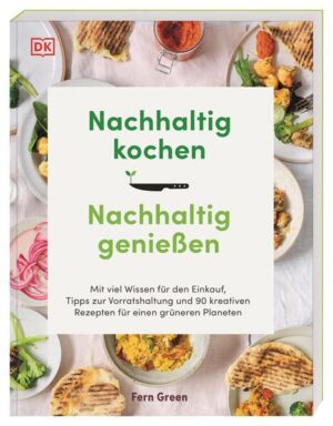 Grüne Küche leicht gemacht Mit der richtigen Ernährung der Umwelt etwas Gutes tun. Dieses Kochbuch unterstützt Sie dabei, sich verantwortungsvoller zu ernähren und mehr Grün in Ihre Alltagsküche zu bringen. Rund 90 Rezepte beweisen, wie köstlich und bunt das nachhaltige Kochen ist: es gibt Cashew-Pilz-Pasta, Spinat-Falafel-Bowl oder Tahin-Ricotta-Cheesecake. Ausführliche Informationen und Illustrationen beantworten alle wichtigen Fragen rund um die nachhaltige Küche - z.B. Wie vermeide ich Lebensmittelverschwendung? Nachhaltig essen für jeden Geschmack Nachhaltiger Leben fängt beim Essen an! Welche Lebensmittel sind ökologisch sinnvoll produziert? Welche Fleisch- und Fischsorten kann man ohne schlechtes Gewissen essen? Wie sieht eine umweltfreundliche Verpackung aus? Dieses Buch gibt Ihnen mit kreativen Rezepten und praktischen Tipps die Werkzeuge an die Hand, mit denen Sie Ihre nachhaltige Ernährung optimal planen, umsetzen und auf den Tisch bringen. - 90 nachhaltige & abwechslungsreiche Rezepte erleichtern die Umstellung zu einem grüneren Leben - z.B. mit grünem Burger mit Gemüse-Chips, Linsen-Rinds-Ragout oder Masala-Eier-Kartoffel-Curry. - Optimaler Begleiter für ein nachhaltiges Leben für Einsteiger*innen: Wie treffe ich die richtigen Entscheidungen beim Lebensmitteleinkauf? Wie lege ich einen guten Vorrat an? Wie vermeide ich Plastik? Dieses Buch hilft Ihnen dabei, nach und nach mehr Nachhaltigkeit und Umweltfreundlichkeit in Ihren Kochalltag zu integrieren. - Praktische Nachhaltigkeits-Tipps: Ob zur Vorratshaltung, für den Zero-Waste-Einkauf oder zur idealen Verwertung von Lebensmitteln - mit diesen Ratschlägen ist die nachhaltige Küche kinderleicht umzusetzen. Die Grundlagen der nachhaltigen Küche zusammengefasst! Dieses Buch begleitet Sie mit leckeren Rezepten und hilfreichen Tipps auf Ihrem Weg zu einem ökologischen Leben.