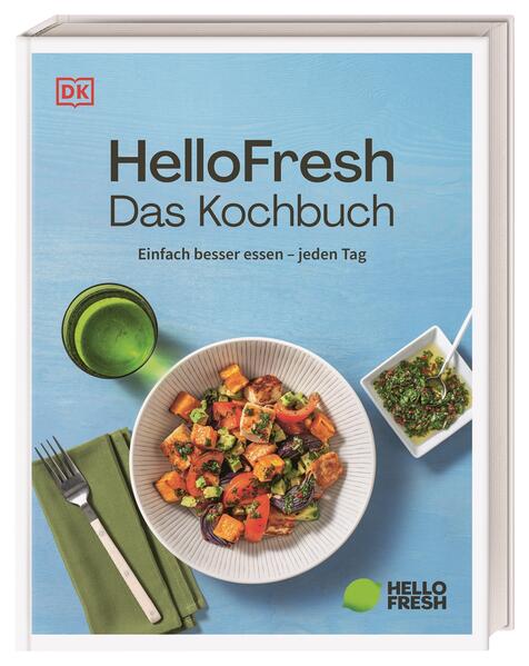 Das HelloFresh-Kochbuch für frische & simple Rezepte Die ultimative Alltagsküche vom Kochboxen-Anbieter Nummer 1 in Deutschland, Österreich und der Schweiz! Dieses Kochbuch versammelt mehr als 50 der beliebtesten Alltagsrezepte von HelloFresh. Vom Kräuterschnitzel mit Grünkohldip bis zum gelben Kokoscurry mit Bohnen und Chili – die HelloFresh-Gerichte bringen garantiert Abwechslung auf den Tisch. Mit den praktischen Schritt-für-Schritt-Anleitungen gelingen die Rezepte einfach und schnell – perfekt für einen entspannten Alltag mit weniger Stress in der Küche. Inspirierende HelloFresh-Rezepte für jeden Tag Sie möchten jeden Tag gut und frisch essen, haben aber nach der Arbeit wenig Lust aufwendig zu kochen? Die Lösung hält dieses Kochbuch mit supereinfachen HelloFresh-Rezepten parat. Von Klassikern wie Schweinefilet im Speckmantel über internationales Comfort Food wie Halloumi-Auberginen-Burger mit Zwiebelrelish bis zu leichtem Genuss wie veganes Stir-Fry mit Limettenreis – mit diesen vielfältigen Alltagsgerichten wird ausgewogene Ernährung zum Kinderspiel. - Über 50 Lieblingsrezepte der HelloFresh-Kund*innen: Abwechslung ist garantiert mit schnellen und einfachen Gerichte wie Lachspasta mit Crème fraîche, Comfort Food wie Käsespätzle mit Birne und Bacon oder Rezepten zum Beeindrucken von Gästen wie Krustenbraten mit Malzbiersauce. - Einfache & inspirierende Anleitungen: Jedes Rezept wird ausführlich Schritt für Schritt und Bild für Bild erklärt – so gelingen die Gerichte im Handumdrehen. - Praktische Tipps & Tricks für die Alltagsküche: Sie erfahren Nützliches zu den Themen Nachhaltigkeit, Vermeidung von Lebensmittelverschwendung, dem idealen Grundvorrat, einer ausgewogenen Ernährung und vielem mehr. So klappt die Organisation und Planung in der Küche für jeden Tag einwandfrei. Was essen wir heute? Das HelloFresh-Kochbuch hat die Antwort parat mit schnellen, einfachen und abwechslungsreichen Rezepten, die allen schmecken, für eine rundum ausgewogene Alltagsküche!