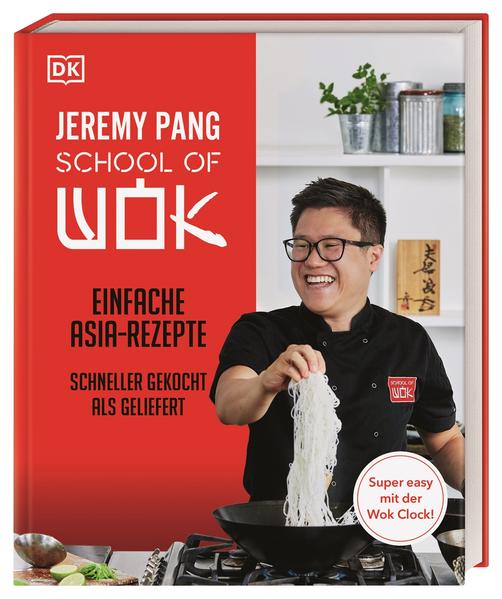 Wok around the Clock - einfache asiatische Rezepte für jeden Tag! School of Wok-Gründer und Youtube-Star Jeremy Pang verrät Ihnen in diesem asiatischen Kochbuch seine unwiderstehlichsten Rezepte und cleversten Wok-Tricks! Ob Ramen, Pho oder Pad Thai, einfache 15-Minuten-Rezepte, Street-Food-Klassiker oder Wow-Gerichte fürs Wochenende - das Kochbuch vereint in 80 Rezepten die köstlichsten Highlights der Asia-Küche und enthält absolutes Profiwissen zur schnellen und einfachen Zubereitung im Wok. Schlemmen wie auf Reisen • Ruckzuck braten, dämpfen und frittieren mit Wok-Meister Jeremy Pang • Kochen mit der genialen Wok-Clock-Technik: Alle Zutaten werden optimal vorbereitet und in der Reihenfolge ihrer Verwendung wie eine Uhr angeordnet • Asiens beliebteste Länderküchen: Klassiker und Überraschendes aus Vietnam, Thailand, Japan, China, Korea und vielen weiteren Ländern • Wok-Skills für jedes Level: Perfekt für Einsteiger*innen und routinierte Wok-Nutzer*innen Warten auf den Lieferdienst war gestern: Entdecken Sie 80 geniale Wok-Rezepte von Wok-Meister Jeremy Pang.