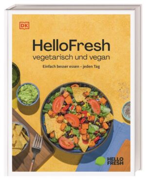 Vegetarisch kochen mit HelloFresh! Frische Zutaten, leckere Rezepte und einfache Zubereitung: Das vegetarische Kochbuch von HelloFresh, dem deutschen Kochbox-Anbieter Nr. 1, steht ganz im Zeichen der wohltuenden Gemüseküche. Es enthält über 50 Rezepte aus aller Welt für vegetarische und vegane Hauptgerichte. Jedes Gericht ist dank der für HelloFresh typischen, bebilderten Schritt-für-Schritt-Anleitungen schnell und einfach zubereitet. Das perfekte Kochbuch für alle, die Wert auf eine ausgewogene und abwechslungsreiche Ernährung legen. Einfach lecker! - Gemüseküche zum Verlieben: Mit über 50 Rezepten für bunte Salate, herzhafte Burger, leckere Pasta und wärmende Eintöpfe. - HelloFresh ist der Kochbox-Anbieter Nr. 1 in Deutschland, Österreich und der Schweiz. - Vegetarisch für jeden Geschmack: Für Vegetarier:innen, Flexitarier:innen und alle, die gern abwechslungsreiche vegetarische Gerichte genießen wollen. - Rezepte für jeden Anlass: Von schnellen Express-Gerichten über vegetarische Klassiker bis hin zu beeindruckenden Gerichten für Gäste. - Vegane Gerichte: Mit vielen köstlichen Rezepten ganz ohne tierische Produkte. - Für Kochanfänger geeignet: Mit den HelloFresh typischen, bebilderten Schritt-für-Schritt-Anleitungen lassen sich alle Gerichte schnell und einfach zubereiten. - Informativ: Mit Tipps und Tricks zur Resteverwertung, Lagerung von Lebensmitteln und zur ausgewogenen Ernährung im Alltag. Vegetarisch Schlemmen mit HelloFresh Ob cremige Pasta, knusprige Flammkuchen oder exotische Bowls: In über 50 Gerichten zeigen sich Gemüse, Getreide, Hülsenfrüchte und Obst von ihrer schmackhaftesten Seite. Das HelloFresh Kochbuch enthält einfache und raffinierte Rezepte für eine leckere Alltagsküche, die allen schmeckt. Das ideale vegetarische Kochbuch für Foodies, die auf der Suche nach neuen Ideen sind und sich abwechslungsreich und ausgewogen ernähren wollen. Gemüseküche für jeden Tag: Das vegetarische und vegane HelloFresh Kochbuch für alle, die nicht zu jeder Mahlzeit Fleisch oder Fisch brauchen!