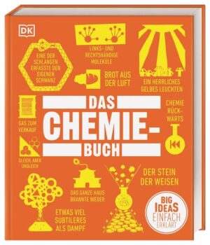 Anschauliche Einführung in die Grundlagen & Geschichte der Chemie Warum reagieren Chemikalien? Wie wird Kunststoff aus Pflanzen hergestellt? Das innovative Nachschlagewerk beantwortet diese und viele weitere Fragen mit informativen Diagrammen und originellen Grafiken – klar und leicht verständlich. Es beleuchtet über 95 Theorien und bahnbrechende Entdeckungen der Chemie – von Antibiotika über Düngemittel bis hin zur Erfindung von mRNA-Impfstoffen. Der neue Titel aus der DK Erfolgsreihe „Big Ideas“! Das große Chemie-Buch zum Nachschlagen – Grundlagen, Zusammenhänge & Biografien kurzweilig und einfach aufbereitet: • Über 95 wichtige Meilensteine: Dieses Buch erzählt die Geschichte der Chemie und erläutert zentrale Theorien und Entdeckungen, die für die Chemie und ihre Nachbardisziplinen bedeutsam sind – von Diagnostik in der Antike und im Mittelalter über die ersten Erkenntnisse zur Blutzirkulation und Impfungen bis zur modernen Medizintechnologie. • Chemiewissen grafisch auf den Punkt gebracht: Anschauliche Infografiken sowie originelle Illustrationen und beeindruckende Fotografien visualisieren komplexe chemische Abläufe und erleichtern auf kreative Weise den Zugang zur facettenreichen Welt der Chemie. • Kurzporträts über die führenden Chemiker*innen wie die Nobelpreisträger*innen Marie Curie, Alexander Fleming, Linus Pauling und Osamu Shimomura rücken die Menschen ins Rampenlicht, die hinter den großen Entdeckungen der Chemie stecken. • Die Geschichte der Chemie in 8 großen Kapiteln: Praktische Chemie