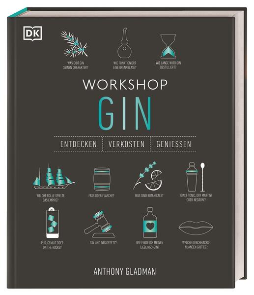 Workshop Gin: Der ultimative Guide für Gin-Genießer*innen & Cocktail-Liebhaber*innen - Leicht verständlich, unterhaltsam & reich illustriert: Der perfekte Einstieg in die Welt des Gins - Step-by-Step zum Kenner: Mit ausführlichen Tipps zum Verkosten und Schmecken - Der Weg zur Trendspirituose: Geschichte, Destillation, Aromen und tolle Cocktail-Rezepte - Vielfältige Praxistipps: Welches Tonic passt zu welchem Gin? Welchen Einfluss hat das Glas? Wie verkostet man Gin am besten? Entdecken Sie Ihren neuen Lieblings-Gin Gin & Tonic, Dry Martini, Basil Gin Fizz oder Negroni - Gin-Cocktails sind in aller Munde. Aber Gin ist nicht gleich Gin! Wer kennt schon den Unterschied zwischen London Dry, Genever oder Bathtub Gin? So unterhaltsam wie informativ gibt der prämierte Gin-Experte Anthony Gladman Einblicke in die faszinierende Welt des Gins: von der bewegten Geschichte über Destillation, Botanicals und die besten Cocktails, bis hin zu über 100 Geschmacksporträts von Gins aus aller Welt. Dazu erklärt er leicht verständlich, wie man den eigenen Geschmack schulen kann - so kann jede*r lernen, Gin zu verkosten wie ein Profi! Ideal als Geschenk: Das perfekte Handbuch für alle, die ihren Gin & Tonic nicht nach dem Zufallsprinzip mixen möchten.