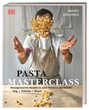 Das einzige Pasta-Kochbuch, das man braucht! 30 Nudelsorten - gerollt, gefüllt oder eingefärbt - werden in anschaulichen Schritt-für-Schritt-Anleitungen hergestellt und finden in 40 fantastischen Rezepten den perfekten Saucen-Partner. Angelehnt an seine bekannten Video-Tutorials zeigt „The Pasta Man“ Mateo Zielonka, wie seine einzigartigen Pasta-Kreationen und bunten Nudelteige ganz einfach zu Hause nachgemacht werden können. Das ultimative Buch für alle, die nicht genug von Pasta bekommen können. Willkommen im Pasta-Himmel: • Die ultimative Pasta Masterclass mit raffinierten Nudelteigen, Formen, Füllungen und Saucen von Instagram-Kultkoch Mateo Zielonka aka „The Pasta Man“. • Mit 30 Nudelsorten und 40 Rezepten für passende Füllungen & Saucen ist dieses Kochbuch unverzichtbar für alle, die in der eigenen Küche italienische Pastakultur zelebrieren möchten • Rollen, Färben oder Füllen: mit den richtigen Skills Schritt für Schritt zu fertigen Nudeln wie Tagliatelle, Busiate oder gefüllten Anolini. • Egal ob vegetarisch, mit Fleisch oder Meeresfrüchten - hier schwelgen Pasta-Liebhaber*innen garantiert im siebten Pasta-Himmel Pasta-Herstellung Schritt für Schritt erklärt Von Fettuccine über Pici bis zu Rigatoni erklärt Mateo mit Hilfe von klaren Bildern und Anleitungs-Videos, die per QR-Code abgerufen werden können, wie seine köstlichen Nudel-Kreationen entstehen. Anschließend verrät er leckere und kreative Rezepte für Füllungen und Saucen, die perfekt zur jeweiligen Pastasorte passen. Egal ob Pappardelle mit Entenragù, Spizzulus mit Tomaten-Butter-Sauce oder doppelt gefüllte Ravioli mit Rote Bete und Ricotta - hier kommen Nudel-Fans voll auf ihre Kosten. Pasta e basta! Das Pasta-Kochbuch von „The Pasta Man“ Mateo Zielonka - mit 30 Nudelsorten und 40 Rezepten für Fans und Foodies der italienischen Küche.