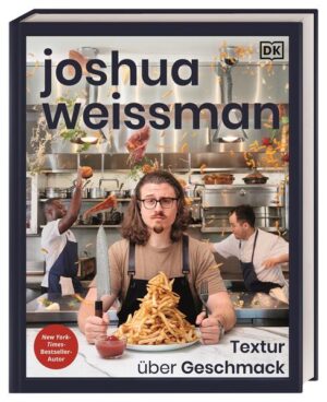 Unwiderstehlich lecker! Fluffig, cremig, crunchy… Das neue Kochbuch von YouTube-Superstar und Bestseller-Autor Joshua Weissman entführt uns auf noch nie dagewesene Art ins Reich der Texturen. Ob butterweiches Roast Beef, knusprige Arancini oder ein fluffiger Donut - Texturen und Aromen sind unverzichtbar für den perfekten Geschmack! In 80 kreativen Rezepten hebt Joshua Weissman unsere Alltagsküche auf eine ganz neue Ebene. Texture Over Taste - Bestseller-Autor und Social Media-Star Joshua Weissman lüftet das Geheimnis von Texturen und des perfekten Geschmacks - Mehr Texturen, mehr Geschmack: 80 köstliche Lieblingsgerichte, die ganz einfach nachzukochen sind. - Beliebte Klassiker neu interpretiert: Das beste krosse Brathähnchen, die knusprigsten Pommes, der fluffigste Käseschaum und mehr. - Kochen und genießen: Das ideale Kochbuch für alle, die noch besser kochen möchten und nach neuen Inspirationen und Herausforderungen suchen. - Der ganz normale Küchenwahnsinn: Mit lockerem Storytelling, Kochhacks und Tricks in die Welt von Kochstar Joshua Weissman eintauchen. Gerichte zum Genießen Kochgenie Joshua Weissman gibt in seinem Kochbuch den Texturen die Bühne, die sie verdienen. Er führt in die Welt der Geschmackselemente ein und zaubert in Kapiteln wie „Crunchy“, „Cremig“ oder „ Fluffig“ unwiderstehliche Köstlichkeiten auf dem Teller. Ein unverzichtbares Kochbuch für Kochfans, Foodies und Genießer, die auf der Suche nach dem perfekten Geschmack sind! Voller Geschmack, voller Genuss! Eine aufregende kulinarische Reise durch die Welt der Texturen und Aromen mit Youtube-Star Joshua Weissman.