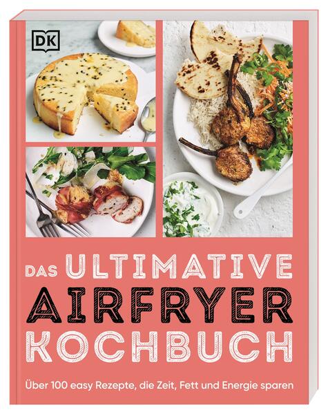 An den Airfryer, fertig, los! Voll im Trend: Immer mehr Haushalte besitzen eine Heißluftfritteuse. Wer sofort an knusprige Pommes und krosse Rippchen denkt, weiß nicht, dass dieses Gerät viel mehr kann. „Das ultimative Airfryer-Kochbuch“ enthält über 100 Rezepte für die ganze Familie — von beliebten Klassikern bis zu kreativen Köstlichkeiten. Ob kleine Gerichte, Hauptspeisen oder Gebäck: Im Airfryer lässt sich nahezu alles zubereiten. Und das Beste: Die Heißluftfritteuse spart jede Menge Fett, Öl, Energie und Zeit! Schnelle Küche aus der Heißluftfritteuse • Fettreduziert und energiesparend: Der Airfryer ist das perfekte Gerät für eine schnelle, nachhaltige und energiesparende Küche. • Kinderleicht fettarm kochen: Ob Snacks, Beilagen oder Hauptmahlzeiten – bei den über 100 Rezepten ist für jeden Anlass etwas dabei! • Das ideale Kochbuch für alle, die gesundheitsbewusst genießen möchten • Leckeres für die ganze Familie: Die Rezepte im Buch sind auf mittelgroße Geräte für eine vierköpfige Familie zugeschnitten. • Gut für den Geldbeutel: Der Airfryer verbraucht deutlich weniger Strom als ein Backofen und ist außerdem schneller bei der Zubereitung. Kochen mit dem Airfryer – lecker und gesund! Ob schnelle und unkomplizierte Alltagsgerichte oder besondere Leckereien für Gäste – das ultimative Airfryer Kochbuch enthält über 100 leckere Rezepte für eine gesunde und fettreduzierte Küche. Ob Snacks wie Zucchini-Bällchen, Lieblingsessen wie Brathähnchen oder Süßes wie Zitronentarte, alles gelingt ganz schnell und einfach. Und das alles mit weniger Fett, weniger Strom und in kürzerer Zeit! Multitalent Airfryer: Das ideale Kochbuch für die schnelle, moderne Küche – gesund, energiesparend und fettreduziert!