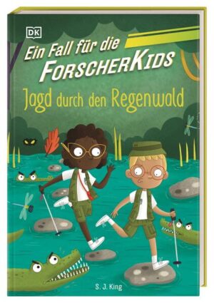 Ab in den Dschungel! - Die Forscher- Kids auf geheimer Mission Ein Fall für Regenwald- Forscher Olli: Ein kleiner Orang- Utan ist aus dem Naturschutzpark ausgebüchst. Sofort begeben sich Olli und Technik- Expertin Kiki auf die Suche und stolpern mitten in eine böse Verschwörung: Der Regenwald soll abgeholzt werden und viele Tiere werden ihr sicheres Zuhause verlieren. Das können Olli und Kiki auf keinen Fall zulassen! Eine wilde Jagd durch den Dschungel beginnt … Leseabenteuer mit den Forscher- Kids - ein fesselnder Mix aus Action, Magie und Sachwissen. Ein starkes Team für knifflige Fälle Sie retten Natur und Tiere, lösen mysteriöse Rätsel und reisen sogar ins All: Die Forscher- Kids sind ein superstarkes Team! Sie kommen aus der ganzen Welt und jedes Kind ist Expert*in für ein spezielles Wissensgebiet, von Astronomie und Geschichte über Ozeane bis zu Dinosauriern. Wenn die geheime Forscherzentrale ruft, sind die Kids sofort zur Stelle - und schon startet eine neue aufregende Mission. • Abenteuer und mehr: Spannende Geschichten mit coolen Held*innen, aufregenden Schauplätzen, interessantem Wissen und einer Extra- Portion Magie - für Jungen und Mädchen ab 7 Jahren • Pro Band eine abgeschlossene Geschichte: Regenwald- Experte Olli und Technik- Spezialistin Kiki kommen bei der Suche nach einem verschwundenen Orang- Utan- Baby einer Verschwörung auf die Spur und retten den Regenwald vor fiesen Plantagenbesitzern • Lieblingsthemen spannend verpackt: Von Tierschutz über Umwelt und Klimawandel bis zu Zeitreisen und Raumfahrt - alles, was Kinder interessiert und ihnen Spaß macht • Ideal zum Selbstlesen durch große Schrift, kurze Kapitel und dazu passenden Illustrationen Macht Lust aufs Lesen Schon Kinder ab 7 Jahren tauchen mühelos in die Abenteuergeschichten ein. Auf den Text abgestimmte Illustrationen auf jeder Doppelseite machen es leicht, den Abenteuern zu folgen. Bei jeder Mission werden interessante Fakten kindgerecht vermittelt, zum Beispiel über die einzigartige Tierund Pflanzenwelt des Regenwaldes, den Bau der Pyramiden oder Kometen und Raumsonden. Auch aktuelle Themen wie Klimawandel, Umweltverschmutzung oder Tierschutz spielen eine Rolle. Die Forscher- Notizen am Ende jeder Geschichte informieren jeweils zum Thema, ein kleines Glossar erklärt schwierige Begriffe. Bei dieser Kinderbuch- Reihe kommt alles zusammen, was Kinder lieben: Abenteuer, Magie und superinteressantes Wissen. Die Forscher- Kids auf geheimer Mission im Regenwald. Abenteuer, Magie und Sachwissen fesselnd gemixt - macht Kindern ab 7 Jahren so richtig Lust aufs Lesen. Dieses Buch ist bei Antolin verfügbar.