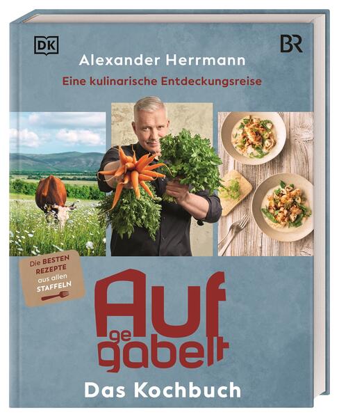 Das offizielle Begleit-Kochbuch zur beliebten Sendung „Aufgegabelt“ im Bayerischen Rundfunk - Über 65 Rezepte von Alexander Herrmann zum Nachkochen - Das Beste aus 10 Staffeln: Die Lieblingsrezepte vom Sternekoch inklusive aller Rezepte der aktuellen Jubiläumsstaffel - Herzlich, heimatverbunden & regional: bodenständige und raffinierte Gerichte aus der bayerischen Küche, die leicht nachzukochen sind - Mit wertvollen Tipps vom TV-Koch persönlich Alexander Herrmann auf kulinarischer Entdeckungsreise Von Artischocken-Gröstl und Wiesenkräuter-Teigtaschen über Wildschwein-Pflanzerl mit Brombeeren bis zu Quitteneis mit Kompott - im allerersten Kochbuch zur Sendung serviert Alexander Herrmann seine liebsten Aufgegabelt-Rezepte der vergangenen Staffeln, inklusive aller Rezepte der aktuellen Jubiläumsstaffel! Original-Bildmaterial aus der TV-Serie und reichlich Hintergrundinfos runden das Buch ab. In der Sendung „Aufgegabelt“ im Bayerischen Rundfunk begibt sich der fränkische Meisterkoch Alexander Herrmann auf die Suche nach dem besonderen Geschmack und besucht dabei Betriebe in Bayern, um sich von regionalen Produkten inspirieren zu lassen. Was der Sternekoch dabei alles „aufgabelt“, verwandelt er in der Studioküche in köstliche Gerichte. Eine kulinarische Fundgrube für alle, die die köstlichen „Aufgegabelt“-Rezepte immer parat haben möchten.