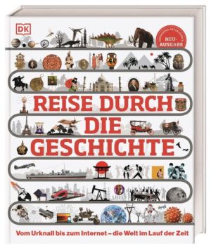 Die Geschichte der Welt anschaulich und einprägsam wie nie zuvor Zeitstrahlen bereiten jedes Thema einzigartig visuell auf und geben einen anschaulichen Überblick Über 13 Milliarden Jahre Weltgeschichte: In 6 Kapiteln und mit über 130 spektakulären Zeitleisten wird der Verlauf der Geschichte einprägsam dargestellt – von Dinosauriern bis zu Robotern, von Wikingern bis zu Astronauten, vom Ackerbau bis zum Internet Beeindruckende Themenvielfalt: Mit einem Thema pro Doppelseite erhalten Geschichtsfans einen umfassenden Überblick über die wichtigsten geschichtlichen Ereignisse sowie kulturelle Meilensteine Umfassend überarbeitete Neuausgabe und neuen Extraseiten zu den Themen Ernährung, Technik, Medizin und Energiewende Eine einzigartig illustrierte Zeitreise Geschichte visuell erleben! Dieses bildgewaltige Sachbuch nimmt Leser*innen mit auf eine beeindruckende Zeitreise quer über alle Kontinente, Kulturen und Epochen – von Nordamerika bis Asien, vom Inkareich bis zur Sowjetunion, von der Antike bis zur Moderne. Über 130 thematische Zeitleisten präsentieren auf einzigartige Weise die Geschichte der Welt – dargestellt als Papyrusrolle mit ägyptischen Hieroglyphen, Samurai-Schwert oder Ölgemälde aus der Renaissance. Dieses Buch ist Teil der Reihe „DK Zeitreise“. Umfassend und bildgewaltig: Dieses fantastische Geschichtsbuch entführt Jugendliche und Erwachsene auf eine einzigartige visuelle Zeitreise durch die Weltgeschichte!