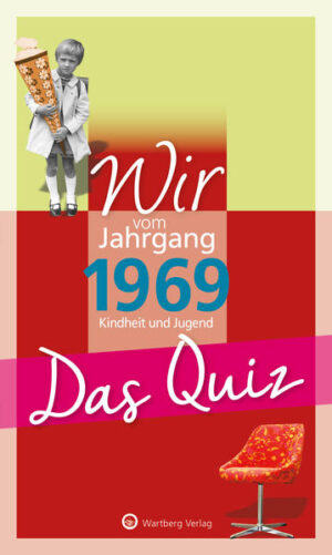 Unternehmen Sie anhand von 80 Quiz-Fragen (und Antworten) aus den Bereichen Alltag, Politik, Sport, Kultur und Wissenschaft eine unterhaltsame Zeitreise in Ihre Kindheit und Jugend. Jahrgang 1969 - wir sind in einer spannenden Zeit aufgewachsen. Gleichwohl sind viele Menschen, Dinge und Ereignisse, die in jenen Tagen die Welt bewegten, fast in Vergessenheit geraten. Denn wer weiß noch, warum der Eurovision Song Contest in unserem Geburtsjahr so besonders war oder wonach der VW Golf benannt wurde? Wer erinnert sich, was „Perestroika“ bedeutet, wer der „Wanderpräsident“ war oder wie häufig Katarina Witt olympisches Gold holte?