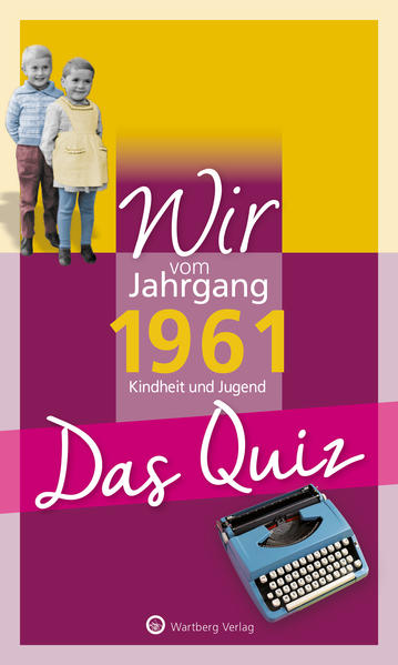 Spiel, Spaß und Wissenswertes - nicht nur für Jubilare! Ein pfiffiges Geburtstagsgeschenk und die perfekte Ergänzung zum passenden Jahrgangsband! Unternehmen Sie anhand von 80 Quiz-Fragen aus den Themenbereichen Alltag, Politik, Sport, Kultur und Wissenschaft eine spannende Reise in Ihre Kindheit und Jugend! Erinnern Sie sich an alte Filme und Fernsehserien, die Sie gern gesehen haben, an Sportler, die Sie beeindruckten, an unvergessliche politische Ereignisse und Stars, für die Sie geschwärmt haben! Jahrgang 1961 - wir sind in einer spannenden Zeit aufgewachsen. Gleichwohl sind viele Menschen, Dinge und Ereignisse, die in jenen Tagen die Welt bewegten, fast in Vergessenheit geraten. Denn wer weiß noch, was 1961 beim „Akustikkrieg“ in Berlin los war oder warum die Miss-World-Wahl 1970 für einen riesigen Skandal sorgte? Wer kennt die größte je verkaufte Antiquität? Und was hatte es mit den Publikumslieblingen „Schätzchen & Himmelchen“ auf sich? Testen Sie in geselliger Runde mit Freunden und Verwandten Ihr Wissen und lassen Sie die Vergangenheit wieder aufleben. Prägnante und detaillierte Antworttexte, illustriert mit zeittypischen Bildern, liefern Ihnen neben der richtigen Lösung auch interessante Zusatzinformationen. Spaß und Unterhaltung sind garantiert!