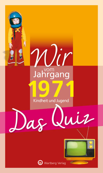 Spiel, Spaß und Wissenswertes - nicht nur für Jubilare! Ein pfiffiges Geburtstagsgeschenk und die perfekte Ergänzung zum passenden Jahrgangsband! Unternehmen Sie anhand von 80 Quiz-Fragen aus den Themenbereichen Alltag, Politik, Sport, Kultur und Wissenschaft eine spannende Reise in Ihre Kindheit und Jugend! Erinnern Sie sich an alte Filme und Fernsehserien, die Sie gern gesehen haben, an Sportler, die Sie beeindruckten, an unvergessliche politische Ereignisse und Stars, für die Sie geschwärmt haben! Jahrgang 1971 - wir sind in einer spannenden Zeit aufgewachsen. Gleichwohl sind viele Menschen, Dinge und Ereignisse, die in jenen Tagen die Welt bewegten, fast in Vergessenheit geraten. Denn wer weiß noch, zu welcher Suche sich „Robbi, Tobbi und das Fliewatüüt“ ab 1967 aufmachten, und wann Thomas Gottschalk zum ersten Mal „Wetten, dass..?“ moderierte? Wer erinnert sich, was es mit der Sekretärinnenaffäre 1985 auf sich hatte und mit welcher Erfindung Sony ab 1979 für eine Revolution sorgte? Testen Sie in geselliger Runde mit Freunden und Verwandten Ihr Wissen und lassen Sie die Vergangenheit wieder aufleben. Prägnante und detaillierte Antworttexte, illustriert mit zeittypischen Bildern, liefern Ihnen neben der richtigen Lösung auch interessante Zusatzinformationen. Spaß und Unterhaltung sind garantiert!