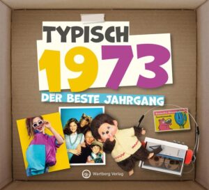 Typisch 1973 – Der beste Jahrgang Das perfekte Geschenk und persönliche Mitbringsel zum runden Geburtstag! Mit diesem wunderschön gestalteten Geschenkbuch entführen wir Sie zurück in Ihre Kindheit und Jugend. Viele zeittypische Bilder mit Schmunzelfaktor sorgen garantiert für Aha- Erlebnisse. Kurzweilige Texte zu Themen wie Spiele und Geschichten, Schule und Freizeit, Film und Fernsehen, Mode und Musik, Technik und Mobilität wecken jede Menge schöner Erinnerungen an die bunteste und prägendste Zeit im Leben. Öffne die Schatzkiste der Erinnerungen und tauche ein in die aufregende Zeit deiner Kindheit und Jugend!