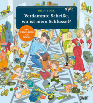 Wo ist das Handy? Wo die Brille? Und wer zur Hölle hat schon wieder den Schlüssel versteckt? Inmitten von Puppen-Teeparty, Domino-Parcours, Wäschebergen und Geschrei kann die Suche nach den wenigen wirklich essenziellen Dingen im Leben als Eltern zur ungeliebten Routine und zum zusätzlichen Stresstest werden. Die gute Nachricht: Fast alles, was im alltäglichen Familienchaos verschwindet, taucht - früher oder später - wieder auf, wie Billy Bock mit ihren herrlich ehrlichen Wimmelbildern vor Augen führt. Schonungslos und mit viel Liebe zum Detail erzählt sie von den Höhen und Tiefen des Elterndaseins und zeigt, dass alle Mütter und Väter ähnliche Herausforderungen zu meistern haben. Einfach mal zurücklehnen und gelassen über den ganz normalen Wahnsinn schmunzeln.