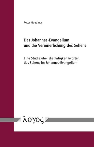 Im altgriechischen Text des Johannes-Evangeliums werden unterschiedliche Zeitwörter verwendet, um eine Verschiedenheit in der "Tätigkeit des Sehens" zum Ausdruck zu bringen. Diese Nuancierung erstreckt sich von der Funktionalität der Augen, das heißt der Offenheit und des "Nicht-Blind-Seins" für die Eindrücke der Umwelt, hin zum innerlichen Verarbeiten des Wahrgenommenen und der selbständigen Urteilsfähigkeit. In den Reden Jesu wird ein Sehen, ein Ein-Sehen, gefordert, das sich mit dem inneren Wesen des Menschen verbindet und sich im altgriechischen Zeitwort "the ^orein" darstellt. Dieses "the ^orein" -- das Sehen mit dem inneren Auge -- ist im Johannes-Evangelium das wichtigste Tätigkeitswort des Sehens. Das Buch ist in drei Teile gegliedert. Die Einleitung gibt eine Übersicht über die Bedeutung des Sehens im Johannes-Evangelium. Im zweiten Teil wird nah am biblischen Text auf Einzelheiten der visuellen Wahrnehmung -- in der Blindenheilung, in den Begegnungen und Auseinandersetzungen Jesu mit den Menschen oder in den Heilsgeschichten -- eingegangen. Im letzten Teil werden, zur ausführlicheren Begründung der in diesem Buch vertretenen Übersetzung, die altgriechischen Seh-Wörter in ihrer inhaltlichen Abgrenzung betrachtet.