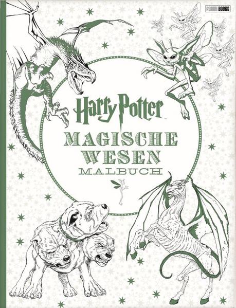 Ob Hauselfen oder Hippogreife, dreiköpfige Hunde oder Drachen – die magische Welt von Harry Potter ist voller fantastischer Wesen und Tiere. So finden sich auch in diesem neuen, außergewöhnlichen Malbuch allerlei verrückte Kreaturen aus den Filmen rund um Schloss Hogwarts. Detailgetreue Illustrationen und Designs laden ein, die Zaubererwelt mit Farbe zu füllen und die Zentauren aus dem Verbotenen Wald, die Wassermenschen aus dem See von Hogwarts, Voldemorts Schlange Nagini, die riesige Spinne Aragog und vieles mehr mit Stift und Pinsel zum Leben zu erwecken. Außerdem bietet dieses Buch jede Menge farbige Szenenfotos und Konzeptentwürfe, die große und kleine Maler leiten und inspirieren sollen. Das ultimative Malvergnügen für alle Harry- Potter- Fans!