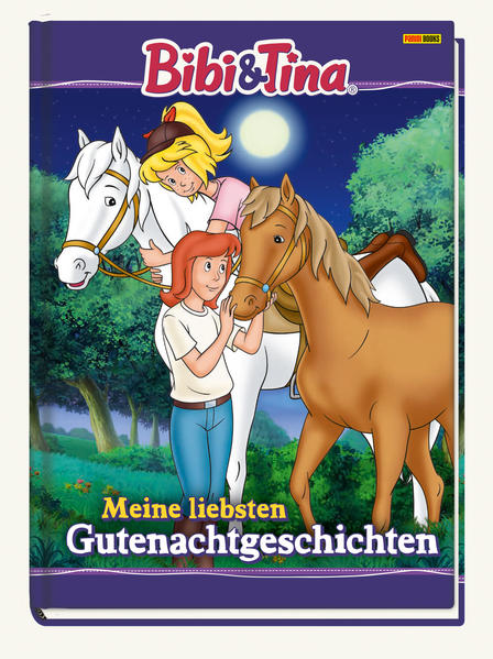 In diesem stimmungsvollen Gutenachtgeschichtenbuch nehmen Bibi und Tina ihre Fans mit zu ihren schönsten Pferdeabenteuern. Ob bei einer nächtlichen Schatzsuche in der Burgruine, auf der Spur eines Hundediebes oder bei einem ereignisreichen Inselausflug - Bibi und Tina können sich immer aufeinander verlassen. Und wenn alle Abenteuer überstanden sind, wird es auch für kleine Reiter Zeit, ins Reich der Pferdeträume zu galoppieren.