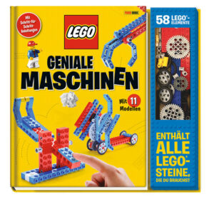 Ob ein Dino auf Rollen, ein praktischer Greifarm oder der Robo- Boxer - in diesem Buch- Set finden LEGO® Fans Schritt- für- Schritt- Anleitungen für 11 unglaubliche Maschinen. Einfach die LEGO® Teile, wie in der Anleitung beschrieben, zusammenstecken und die Konstruktionen durch die vorgestanzten Pappelemente ergänzen. Fertig sind die beweglichen Maschinen, die wie wild in die Pedale treten, kräftig zupacken oder mit der Faust austeilen können. Und das Beste: Alle Teile, die für den Bau der Modelle benötigt werden, sind in dem Set enthalten. Enthält ein 78- seitiges Buch voller Ideen und Anleitungen 58 LEGO® Elemente 6 Papierbögen mit vorgestanzten Teilen