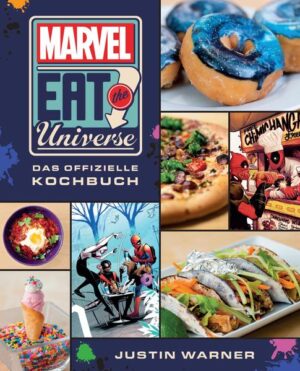 JETZT GEHT`S RUND! Mit Eat the Universe - Das offizielle Marvel-Kochbuch, der autorisierten Begleitlektüre zu Marvels beliebter Online-Videoreihe, erforscht ihr die unterschiedlichsten kulinarischen Ecken des Marvel-Universums! Chefkoch Justin Warner ist euer Guide durch Marvels gastronomische Galaxis und hilft euch dabei, die besten Superhelden-Leckereien diesseits von Erde-616 zuzubereiten! Dieses Kochbuch ist vollgepackt mit euren Lieblingsrezepten aus der Internet-Reihe Eat the Universe. Hinzu kommen zahlreiche neue Gerichte, die exklusiv für dieses Buch kreiert wurden. Dieser Band ist durchgängig mit ansprechenden Fotos und Artworks illustriert und wartet mit leicht verständlichen Schritt-für-Schritt-Anleitungen auf, die euch auf euren kulinarischen Abenteuern leiten. Ganz gleich, ob ihr Köche auf Omega-Level seid oder gerade erst in Xaviers Institut für begabte Jugendliche aufgenommen wurdet, diese ultimative Rezeptsammlung präsentiert originelle, clevere Speisen (und auch einige Getränke) jedes Schwierigkeitsgrads. Genießt die Aromen Wakandas mit Black Panthers Akabenzi, unternehmt einen Trip in den US-amerikanischen Süden mit Rogues und Gambits Roten Bohnen mit Reis, schnappt euch wie Spider-Man ein Stück köstlichen New Yorker Käsekuchen und vieles mehr! Mit 60 Rezepten, inspiriert von der abwechslungsreichen Geschichte der Marvel-Comics, hat Eat the Universe - Das offizielle Marvel-Kochbuch für Fans aus jedem Winkel des Multiversums etwas Köstliches zu bieten!