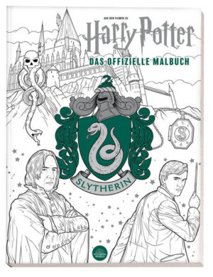 SLYTHERIN MALBUCH Begib dich auf ein zauberhaftes Mal- Abenteuer durch die Welt von Slytherin! Ob dunkle Zauberer wie Lord Voldemort und seine Todesser, Professor Snapes Zaubertränke- Unterricht oder Salazar Slytherins Kammer des Schreckens - hier finden sich die unheimlichsten Motive und unvergesslichen Szenen rund um das Haus Slytherin. Mit neuen detailgetreuen Illustrationen der berühmt- berüchtigten Figuren, düsteren Objekte, gefährlichen Kreaturen und geheimnisvollen Orten aus den Harry- Potter