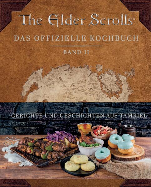 BEGIB DICH AUF EIN KULINARISCHES ABENTEUER DURCH DIE LÄNDER UND GESCHICHTE TAMRIELS! Einst schrieb der legendäre Gourmet Balagog gro-Nolob in der Taverne Zum Nachttor sein berühmtes Kochbuch Erlesener Geschmack. Viele kennen seine Geschichte − doch es gibt noch eine weitere Legende, eine, von der du zweifellos noch nichts gehört hast, eine Mär von wahrer Leidenschaft und einer schicksalhaften Reise, die in den düsteren Mauern von Mor Khazgur mit einer Ausgabe von Erlesener Geschmack und dem kühnen Traum eines Orks namens Urzhag gro-Larak ihren Anfang nimmt. The Elder Scrolls: Gerichte und Geschichten aus Tamriel bietet einen einzigartigen Einblick in die köstliche Kulinarik der Elder Scrolls-Welt. Von den Küsten Hammerfells über das Vulkanherz von Morrowind bis hinauf nach Cyrodiil - lass dir von Urzhag gro-Larak, dem Protegé des Gourmets, mit einfachen Schritt-für-Schritt- Anleitungen zeigen, wie man meisterhaft 70 erstaunliche Rezepte aus ganz Tamriel zubereitet! Genieße Ferngrab-Süßkringel, koste die berüchtigten Hundinghafen- Käsefritten, stibitze ein paar von Rajhins Zuckerkrallen und spüle alles mit einem Becher beruhigendem Telvanni-Tee hinunter − oder mit einer Blutigen Mara, falls dir das lieber ist. Dieser Nachfolgeband von The Elder Scrolls: Das offizielle Kochbuch quillt über vor Lore und Leckerbissen, mit Rezepten, die jeden hungrigen Reisenden begeistern!