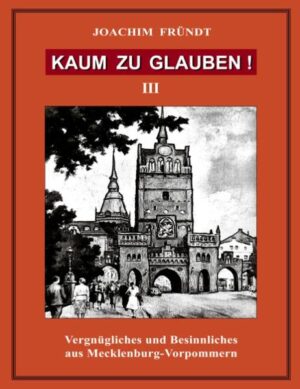 Joachim Fründt, Jahrgang 1932, Urmecklenburger, trifft mit seinen Erzählungen den Nerv vieler heimatverbundener norddeutscher Leser. Hiermit liegen nun alle drei Bände seiner hochdeutschen Ausgaben, "Kaum zu glauben!" vor. Der Leser findet darin Geschichte in Geschichten, die nachdenklichen und vergnüglichen Lesegenuss geschickt vereinen. Das östliche Norddeutschland war noch vor wenigen Jahren "Deutschlands unbekanntes Land", doch seit der Wiedervereinigung findet es mit seiner eindrucksvollen Landschaft und liebenswerten Bewohnern zunehmend großes Interesse. Besonders für Band III konnte der Autor aus dem prallen Alltagsleben der zweiten Hälfte des 20. Jahrhundert schöpfen, da alles selbst erlebt oder abgelauscht ist. "Kaum zu glauben!" sind auch die neuesten Berichte, Deftiges aus Ost und West eingeschlossen. Diese unterhaltsame Sammlung erstaunlicher zeittypischer Erzählungen aus Mecklenburg-Vorpommern, möchte zu einer nachhaltigen Kenntnis von Land und Leuten beitragen und wird dabei immer wieder Anlass zum Schmunzeln geben. Weitere: Joachim Fründt: "Kaum zu glauben!" Erstaunliches und Vergnügliches aus Mecklenburg, Band I ISBN 3-8311-1285-1 Joachim Fründt: "Kaum zu glauben!" Erstaunliches und auch Vergnügliches aus der Vorkriegs-, Kriegs- und Nachkriegszeit in Nordostdeutschland, Band II ISBN 3-8311-1286-X