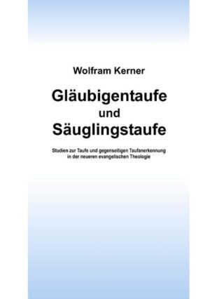 Bis heute wird die Taufe im Raum der Ökumene lebhaft diskutiert. Im allgemeinen erkennen baptistische Kirchen die von den anderen Kirchen praktizierte Säuglingstaufe nicht als gültige christliche Taufe an. Aber auch dort, wo die Säuglingstaufe grundsätzlich anerkannt wird, stellt sich die Frage, ob die Gläubigentaufe oder die Säuglingstaufe die vorzugswürdigere Form der Taufe ist und welche dieser beiden Formen praktiziert werden sollte. In dieser Untersuchung werden wichtige ökumenische Dokumente (mit baptistischer, lutherischer und reformierter Beteiligung) sowie dogmatische Beiträge (K. Barth, O. Weber, E. Schlink, W. Pannenberg, G. R. Beasley-Murray, u.a.) kritisch untersucht und ein Lösungsansatz erarbeitet, der auf dem Weg zu einer gegenseitigen Taufanerkennung zwischen täuferischen Kirchen und Kirchen mit Säuglingstaufe weiterführen will.