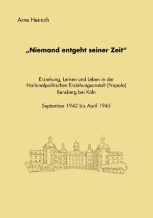 Der Vorschlag des Rektors seiner Volksschule führt den Verfasser als zehnjährigen Pimpf 1942 nach einem erfolgreichen Auswahlverfahren auf eine Nationalpolitische Erziehungsanstalt (Napola). Der Wandel des Lebens vom behüteten Elternhaus in ein solches Internat eröffnet ihm eine unbekannte, neue Welt, mit hohen geistigen wie körperlichen Ansprüchen. Aus einer unpolitischen Familie kommend, wächst er dort in eine von Disziplin geprägte Lebensform. Der Schulunterricht mit allen Fächern eines neusprachlichen Gymnasiums dominiert, ergänzt durch vielfältigen Sport und Ansätze vormilitärischer Ausbildung. Innerhalb der geforderten Disziplin bleibt viel Raum für Freizeit, Spiel, für die geförderte musische Erziehung, Reisen, Landdienst sowie die Teilnahme an kulturellen Veranstaltungen. Aus der ursprünglich vorgesehenen Dokumentation von Fakten erwuchs die vorliegende Erzählung mit zahlreichen Einzelheiten über Erleben und Geschehen einer Schulklasse der NPEA Bensberg und deren Einrichtungen in den damaligen knapp drei Jahren. Der Text vermeidet Wertungen oder Kommentare. Im zeitlichen Ablauf nimmt die Schilderung ab September 1942 Bezug auf die sich ändernde Kriegslage und ihre Einflüsse auf den Alltag der Anstalt, bis zu deren Ende und Auflösung Anfang April 1945.