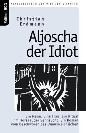 Aljoscha ist Philosophiestudent und eigentlich mit der sanften Leda liiert. Doch eines Tages begegnet er im Hörsaal einer Frau, deren Gang allein ihn hypnotisiert, "weil er schon am Klang der Absätze gehört hatte, dass diese Schritte ihm galten". Die stumme Liebe zu der unbekannten Schönen wird für Aljoscha zur wahren Obsession. Während äußerlich scheinbar nichts geschieht, verändert sich alles, es entspinnt sich ein komplexes Geflecht aus Realität und Fiktion, das Aljoschas Sein bestimmt. "Aljoscha der Idiot" ist eine Geschichte über das eigentlich Unsagbare. Eine Geschichte voller Anspielungen und Rätsel, ein Mosaik des Fühlens und Träumens, jenseits von Vernunft und Verstand. Eine Geschichte, über die Vito von Eichborn sagt, sie sei "literarisch das Beste, was ich in den letzten Jahren gelesen habe".