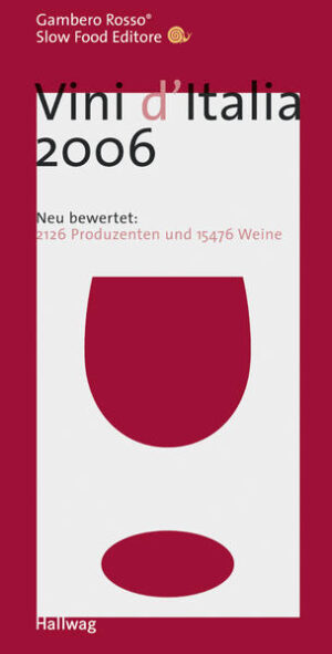 Jedes Jahr wird der "Vini d'Italia" vollständig überarbeitet und neu verfasst. Dabei werden über 30.000 Weine von kompetenten Verkostungsgruppen von Gambero Rosso® und Slow Food Editore® getestet und mit bis zu drei Gläsern ausgezeichnet. Für die aktuelle Ausgabe 2006 erhielten 246 Weine die begehrten "Drei Gläser", die wichtigste Auszeichnung für Italienische Weine. Doch "Vini d´Italia" bietet mehr als diese prämierten Spitzenweine. 15.476 Weine von 2.126 Winzern aus allen Regionen Italiens werden empfohlen und besprochen. Zusätzlich erhält der Leser einen umfassenden Einblick, welche Weingüter und Menschen hinter diesem Weinen stehen. Außerdem werden Weine mit einem herausragenden Preis-/Leistungsverhältnis ausgezeichnet. Jedes Jahr wieder ist der "Vini d´Italia" ein Weinführer, der schon während des Lesens viel Genuss verspricht und voll neuer Entdeckungen steckt.