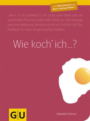 Es gibt Tausende von Kochbüchern und Rezepten mit unzähligen Antworten auf die Frage: "Was koche ich heute?" Aber was ist, wenn ich gar nicht weiß, wie ich ein perfektes Ei koche oder ein richtig gutes Wiener Schnitzel brate? "Wie koch ich"? - ist ein persönliches Grundkochbuch für solche Fälle. Ein Grundkochbuch, weil es alle wichtigen Zubereitungen erklärt und so zum Guide durch die Welt des Kochens wird. Und es ist persönlich, weil der Autor Sebastian Dickhaut ist - Zauberer am Herd, Geschichtenerzähler am Küchentisch, Vater von Basic cooking und KOCHEN! Einer, der das Kochen schön und simpel nahe bringen kann, ohne dass dabei die Faszination auf der Strecke bleibt. Der Effekt dieses persönlichen Küchenkurses: Wer gestern noch beim Eierkochen zauderte, zaubert sich heute Eier in Bordeaux. Und wer jetzt noch Kartoffeln für gewöhnlich hält, kann morgen schon in die Welt von Lompemois und Wedges mit Curry eintauchen. Mit 200 außergewöhnlichen Rezepten, von einfach bis besonders.