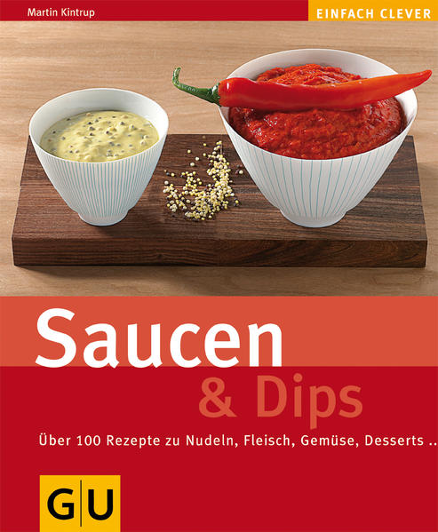 Was macht müde Nudeln munter, worin schwimmt der Braten am liebsten, wer küsst junges Gemüse wach? Heiße Saucen und coole Dips! Trocken essen war gestern - heute sind Saucen und Dips angesagt: mit rund 100 Rezepten zum genüsslichen Stippen und Tunken! Ob liebe Bekannte wie Champignon-Rahm-Sauce, Klassiker-Variationen wie Lachs-Sahne-Sauce mit Radicchio, brandneue Kreationen wie Mohn-Vinaigrette mit Sprossen oder süße Verführer wie Mokka-Karamell-Sauce mit Walnüssen - der gewisse Schmelz ist garantiert! Woran und worauf sämige Sößchen, frische Dips und würzige Dressings gerne »schmelzen«, zeigen clevere Kurzrezepte: Rindergeschnetzeltes zu Sherry-Balsamico-Sauce, Bratäpfel zu süßer Ziegenfrischkäsecreme, Runzelkartoffeln zu spanischem Mojo amarillo und und und. Damit beim Rühren, Pürieren und Mixen nichts schief geht, bietet der Serviceteil die Grundlagen fürs Saucen-Binden, die Top 9 der Basis-Zutaten und Aroma-Wunder sowie Blitzrezepte und Ideen zum Aufpeppen von Fertigsaucen.