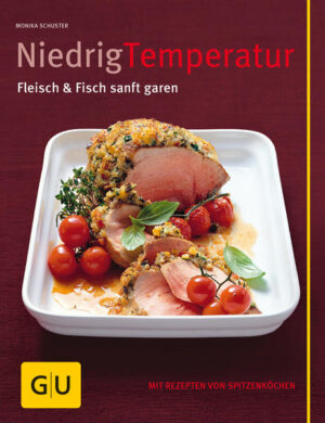 Niedrigtemperaturgaren ist in: - besonders schonend gart Fisch, Fleisch, Wild und Geflügel - besonders bequem hat es der Koch/die Köchin - besonders umwerfend zart und saftig ist das Resultat. Saftig, zart und raffiniert - neue Rezepte für die Niedrigtemperatur-Garmethode. Denn auf den Punkt gegart gelingt es eigentlich nur bei 80 °C. Einfacher geht`s kaum noch: Den Backofen vorheizen, das Gargut entweder vor oder nach dem Garen von allen Seiten anbraten und ab in den Ofen damit. Und weil die Sauce erst das i-Tüpfelchen ist, gibt es in einem umfassenden Kapitel Anleitungen, wie man zur Niedriggarmethode dennoch leckere Grundsaucen und Saucenvariationen erstellt. Spitzenköche erzählen, was sie am liebsten bei niedrigen Temperaturen garen, geben ihr Lieblingsrezept und verraten Tipps und Tricks dazu.