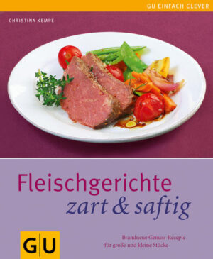 Gehören Sie zu den Fleischpflänzchen und Beefies, die am liebsten jeden Tag ein leckeres Schnitzel oder einen zarten, saftigen Braten auf dem Teller haben? Aber bei der Zubereitung hapert´s und statt Edelsteak gibt es zähe Schuhsohle? Dann nichts wie ran an dieses Buch: Mit über 80 gelingsicheren Schritt-für-Schritt-Rezepten vom bunten Fleischsalat über den krossen Schweinebraten bis zum Rindfleischcurry aus dem Wok geht garantiert nichts mehr schief! Und damit wirklich nie wieder graues Wasserschnitzel auf dem Teller landet, werden gleich zu Beginn die unterschiedlichen Fleischarten und -stücke plus optimale Garmethode und passendes Kochgeschirr genauestens gezeigt und erklärt. Dazu noch viele Blitzfix-Rezepte für sämige Sößchen und ein dickes Kapitel mit feinen Beilagen von Kartoffelsalat bis Zitronen-Couscous - und alle Fleischfans sind glücklich!