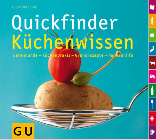 Was bedeuten die Sterne auf dem Tiefkühlfach? Welche Kartoffeln nehme ich für Kartoffelbrei? Und welchen Käse serviere ich am besten nach einem festlichen Menü? Diese und mehr Fragen rundum Küche, Lebensmittel und Gäste beantwortet das praktische Nachschlagewerk mit dem gesammelten GU-Küchenwissen in einem Band: Einkauf, Lagerung und Zubereitung von Lebensmitteln und warenkundliche Infos in Wort und Bild zu Gemüse, Obst, Kräutern, Fleisch und Fisch. Viele Step-by-Step-Abbildungen wichtiger und schwieriger Küchentechniken erklären endlich genau wie man Fisch filetiert, ein gebratenes Hühnchen tranchiert oder eine Mango schneidet. Zudem gibt es in jedem Kapitel viele Küchentricks und Praxistipps, die den Küchenalltag vereinfachen und populäre Küchenirrtümer ein für allemal richtig stellen. Tabellen und Übersichten wie Saisonkalender, Portionsgrößen-Tabelle, Löffel- und Tassenmaße etc. ergänzen die leckere Lektüre um lückenloses Überblickswissen für jede Gelegenheit.