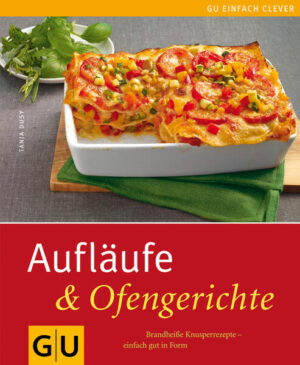 Was haben Fleisch, Fisch, Gemüse, Nudeln, Käse, Eier und Sahne gemeinsam? Bunt gemischt und kräftig gewürzt wandern sie alle miteinander liebend gerne ins heiße Rohr. Und während Sie gemütlich die Beine hochlegen, zaubert Ihr Ofen daraus ein knusprig-köstliches Etwas, das als Auflauf Karriere gemacht hat. Kein Wunder, denn so bequem war Kochen noch nie! Probieren Sie es aus - mit Aufläufe und Ofengerichte und über 80 brandheißen Rezepten für ofenfrischen Genuss! Das Beste: Nicht nur für Krustenknusperer findet sich hier das passende Rezept, auch Liebhaber fein gratinierter Häppchen und Süßschnäbel kommen voll auf ihre Kosten: mit saftiger Ratatouille-Lasagne, würzigen Hähnchenkeulen vom Blech, fluffigem Aprikosen-Marzipan-Gratin und und und! Da kann es ab sofort wirklich heißen: Heute bleibt die Küche kalt - denn heiß ist nur der Ofen! Und Sie ganz cool, schließlich müssen Sie nichts anderes tun als warten!