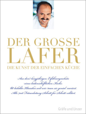 Johann Lafer präsentiert hier die Rezepte, die er liebt. In 60 Kapiteln werden ausgewählte Klassiker Schritt für Schritt in Bild und Text vorgestellt. Darauf folgen über 300 raffinierte Varianten, vom Starkoch mit genialen Gespür für Geschmack entwickelt. Da werden Bratkartoffeln mit Spargel und Bärlauch kombiniert oder aus Süßkartoffeln mit Walnüssen bereitet. Die wunderbar sahnige Eiscreme lockt in zarten Pastellfarben. Frikadellen gibt es klassisch, aber auch sehr fein aus gehacktem Lachs oder Lamm. So geht es weiter mit knusprigen Frühlingsröllchen, cremigen Gemüsesuppen, dem allerbesten Krustenbraten, zarter Panna cotta ... und, und, und. Durch die verführerischen Fotos kann man kann gar nicht aufhören zu blättern. Das Schöne ist, dass es ganze 480 Seiten dauert, bis man beim letzten Rezept, der umwerfenden Zabaione, ankommt. Ein Buch für Genießer, für Anfänger wie Fortgeschrittene, die Johann Lafer in die hohe Kunst der einfachen Küche einführt.