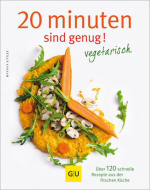 Diese Herausforderung nehmen Sie jetzt locker an: Vegetarisch, frisch und lecker kochen - aber nicht länger als 20 Minuten dafür aufwenden! Durch eine geschickte Auswahl der Zutaten und der Zubereitung steht nach kurzer Zeit ein frisch gekochtes vegetarisches Essen auf dem Tisch. Ein Festessen für Eilige, Spontanköche und bequeme Genussmenschen.