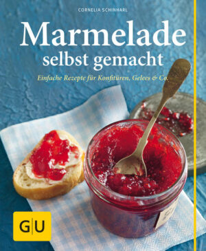 Die höchsten Genüsse sind: ganz oft die einfachsten! Eine Scheibe frisch gebackenes Brot, dick bestrichen mit Butter und selbst gemachter Erdbeermarmelade beispielsweise. In Marmeladen selbst gemacht sind sie alle versammelt, die Konfitüre- und Gelee-Klassiker von A wie Apfelkraut bis Z wie Zwetschgenmus, die wir damals wie heute heiß und innig lieben. Außerdem gibt es aus der Konfitürenküche viel Neues zu vermelden, Ananaskonfitüre mit Ingwer etwa oder Espresso-Schoko-Gelee. Und pikant darf es auch mal sein, denn Kirsch-Balsamico- oder Tomatenkonfitüre bringen Abwechslung aufs Brot und schmecken unglaublich gut zu Käse und Wein. Im Serviceteil zu Beginn finden Sie obendrein Schritt für Schritt erklärte Grundrezepte, alles Wissenswerte rund ums Thema und viele Deko-Ideen, mit denen Sie Marmeladen zum Verschenken schön machen. Also ran an den Topf, denn nur selbst gemacht schmecken Himbeergelee und Co. so gut, wie sie schmecken sollen!