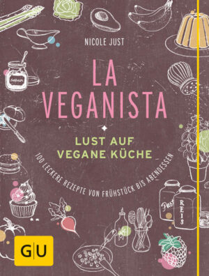 La Veganista lebt in Berlin. Ihr Opa, der Metzger, fragt immer: Vegan?! Was kannst Du denn dann noch essen? Die Antwort: So viel, dass GU ein ganzes Kochbuch dazu macht! Und in diesem präsentiert sich La Veganistas Küche genussvoll, überraschend vielseitig und alltagstauglich. Unkomplizierte Gerichte begleiten durch den Alltag und vereinen Ernährungsbewusstsein mit vollem Genuss und dem Credo: Vegan, ja, Verzicht nein! Denn erstaunlich, aber wahr: Auch wer tierische Produkte vom Speiseplan gestrichen hat, kann Rouladen oder Gulasch kochen und Käsekuchen oder Vanillekipferln backen. La Veganista zeigt, wie es geht! Darüber hinaus lockt sie mit vielen ganz neuen Kreationen in die spannende Welt der veganen Küche. Und weil die Veganista am liebsten mit Freunden um einen Tisch sitzt, gibt es in ihrem Kochbuch natürlich auch Rezepte zum Schlemmen, für Festtage und gesellige Anlässe. Wer vegan kocht, isst eben immer lecker!