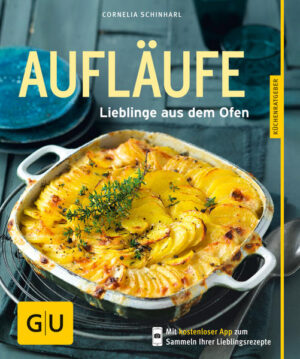 Aufläufe, Gratins und Soufflees von pikant bis süß überraschen immer wieder unter Knusperkrusten. Ungeschlagen beliebt ist der klassische Kartoffelgratin, eine Entdeckung der Kürbisauflauf mit Salbei und Speck und eine zart knuspernde Versuchung die Beeren unter der Nusshaube. Die heißen Aromapakete aus dem Backofen sind geschätzt in der Jeden-Tag-Küche und eine Bereicherung des Speiseplans in jeder Jahreszeit. Und auch zum Beeindrucken und Verwöhnen von Gästen lassen sich Gemüse, Kartoffeln, Nudeln und Obst leicht in Form bringen. Denn ist erst alles im Ofen, bleibt nichts weiter zu tun, als auf das köstliche Ergebnis zu warten.