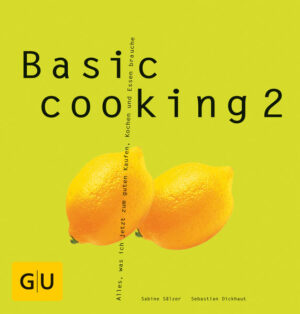 Alles, was ich jetzt zum guten Kaufen, Kochen und Essen brauche.Basic cooking, das Einstiegskochbuch für junge Leute, war 1999 der überraschende Shooting-Star der internationalen Kochbuch-Szene. Nach kunterbunten Bänden mit Spezialthemen wie Italien, Asien, Orient, Vegetarisch, Cocktails oder Fisch kommt nun wieder frischer Wind und Würze in die Alltagsküche: Basic cooking 2. Der Name ist Programm. Das Buch befolgt drei wichtige Basic-Gesetze: Lust und Leichtigkeit beim Lesen, Spannung beim Blättern, Verlässlichkeit beim Kochen. Über 100 neue Basic-Rezepte möbeln das Alltags-Repertoire auf und bieten die legendäre Bandbreite an Rezepten, die allen Basic-Lesern wohl vertraute Mischung aus Geliebtem und Gewagtem: Von Ochsenschwanzsuppe bis Rotkraut-Chili-Salat, von Schmorhuhn, pochiertem Ei und Milchreis bis hin zu Wasabi-Fischröllchen, Dampfnudeln mit Salsicce oder Lavendel-Zabaione. Kompakte Crash-Kurse zu speziellen Garmethoden, jede Menge Profitipps beim Vor- und Zubereiten helfen dabei, noch routinierter in der Küche zu werden. Das steckt im Buch: Know how-Teil (1 DS Aufmacher) Frisches Einkaufen mit goldenen Regeln Der Basic-Kühlschrank - und wie man ihn füllt Home made Basics (Fotoseite + Textseite) Waschen, schneiden, putzen - was man wie zum Kochen vorbereitet Geniale Küchentricks Würzen lernen - und dazu gehört erst mal riechen und schmecken Der Basic Geschirrschrank (Fotoseite + Textseite) Tisch decken Gastgeben Imbiss & Salat Suppe & Eintopf Nudeln, Kartoffeln, Reis Gemüse Fleisch Fisch Süßes