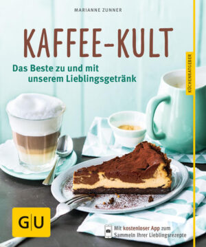 Coffeeshop Feeling für Zuhause!Hmmm …! Kein Duft der Welt ist so verführerisch wie der von Kaffee. Einfach mal die Augen schließen, das wunderbare Aroma einatmen und ein bisschen tagträumen – mit einer Tasse Kaffee und etwas Süßem dazu ist man ganz schnell in einer anderen Welt, zum Beispiel in einem stilvollen Wiener Kaffeehaus bei einer Linzer Schnitte, einer quirligen italienischen Espresso-Bar mit Tramezzini oder Panini in der Hand, in einem schicken Coffee Shop mit einem Stück New York Cheesecake, in einem Jugendstil-Café in Barcelona oder in einem eleganten Pariser Bistro. In diese verlockend internationale Atmosphäre können wir jetzt ganz einfach auch bei uns zu Hause eintauchen: Mit den himmlischen Rezepten rund ums Kaffeetrinken und Desserts genießen des neuen GU-KüchenRatgebers Kaffee-Kult. Coffee to go – stilvoll daheim: Kaffee-Kult von GU erklärt uns alles Wichtige rund ums Rösten und Zubereiten der beliebtesten internationalen Kaffee-Spezialitäten. Wir lernen die Vorteile verschiedener Zubereitungsarten kennen, von Pad-, Kapsel- und Filterkaffeemaschinen bis zu French Press. Und wir erfahren, wie Latte Macchiato oder Caffè Corretto, Caffè Crema, Russian Coffee oder Choc Moc zu Hause am besten gelingen. Und zwar so einfach und leicht, dass wir die eigenen vier Wände sofort in eine stilechte Kaffeebar verwandeln können. Je nach Lust und Laune mal mit italienischem, mal mit französischem, mal mit wienerischem oder mit schickem City Flair wie bei Starbucks! Jedes der angesagten Kaffee-Kult-Rezepte entführt uns in eine andere Kaffeekultur. Und was gibt es Schöneres, als sich für eine kleine Kaffeepause vom Sofa aus in ferne Welten zu träumen? Cupcakes, Muffins, Cookies und Cheesecake: So richtig kultig wird Kaffeegenuss auf der ganzen Welt aber erst dann, wenn es dazu noch etwas Feines zum Genießen gibt: kleine Desserts, Kuchen, Schnitten oder Snacks. Auch die gelingen stilecht und spielend leicht mit den Rezepten von Kaffee-Kult. Damit zieht im Nu der Duft der weiten Welt durch unsere Küche. Die Rezepte und Rezeptkapitel führen uns beinahe rund um den Globus: Café Europa: z. B. mit Nussecken, Rübli-Walnuss-Schnitten, Pastéis de Nata, Brioche oder Cantuccini New York Coffee Shop: z. B. mit White Choc Cranberry Cookies, Chocolate Crumb Muffins, Banana Blueberry Bread oder Smoked Chicken Wraps Kaffee trifft Schokolade: z. B. mit Cappuccino-Cupcakes, Kaffeelikör-Gugelhupf, Latte-Machiato-Cheesecake oder Mokkamousse Kaffee mit Schuss: z. B. Espressolikör, Kaffee-Grog, Irish Coffee, Coffee Colade oder Caffè Shakerato Und für alle, die ihr Kultgetränk gern auch mal in festerer Form oder erfrischend cool genießen möchten, gibt’s – sozusagen als Zuckerl obendrein – köstliche, schnelle Rezepte zum Naschen, zum Beispiel Espresso-Kugeln, Mokka-Wölkchen, Granità di Caffè und Eiskaffee am Stiel. So ist Kaffee einfach Kult! Kaffee-Kult von GU auf einen Blick: Kaffee – das Kultgetränk Nr. 1: Was in den Kaffeehäusern Wiens, den Bistros von Paris, den coolen Coffee Shops in New York oder den Jugendstil-Cafes in Barcelona angesagt ist, genießen wir jetzt mit den Rezepten von Kaffee-Kult einfach daheim! Das Beste mit Kaffee: Die besten Zubereitungsmethoden und Rezepte für Kaffeespezialitäten aus aller Welt, z. B. Latte Macchiato, Russian Coffee, Irish Coffee, Cafe Lungo, Cappuccino oder Granità di Cafe. Von Cupcakes bis Muffins: Das Beste zum Kaffee – die weltweit angesagtesten Rezepte für Kuchen, Desserts und Snacks zum stilecht und supereinfach nachbacken, z. B. Cappuccino Cupcakes, Latte Macchiato Cheesecake, Toffee Almond Brownies, Pecan Sticky Buns, Tramezzini, Peanut Butter Cookies oder Rugelach.