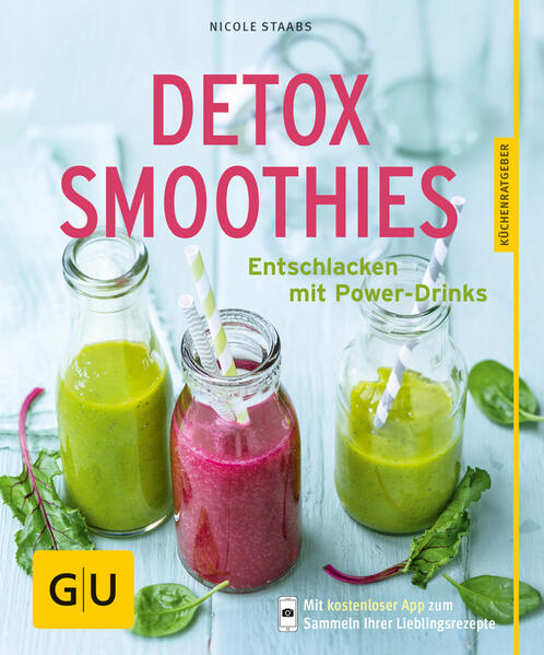 Bunt und lecker in ein gesünderes Leben starten? Let's do it - Detox-Smoothies sind der perfekte Einstieg! Denn die Powerdrinks stecken voller Vitalstoffe: Fein gemixt sind die Nährstoffe aus Pflanzengrün, Früchten und Superfoods für den Körper besonders leicht verfügbar. Also zum Entschlacken und Entgiften einfach ab und zu eine Mahlzeit durch einen Detox-Smoothie ersetzen - für ein großes Plus an Wohlbefinden und Vitalität. Und wer es noch schneller mag, macht eine 3-Tage-Detox-Kur: So purzeln ganz nebenbei auch noch ein paar überflüssige Pfunde. Für mehr Abwechslung im Glas sorgen die Smoothie-Trends von Smoothie Bowls bis hin zu (N)Ice Cream. Fazit: Lecker, bunt und gesund - mit diesen Smoothies macht Detoxing Spaß!