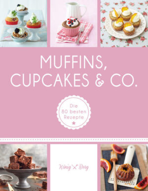 Brownies, Muffins, Macarons: Die besten Rezepte für süße Mini-TeilchenDeutschland sucht den Super-Mini: Erst waren süße und pikante Muffins der Mega-Trend. Dann kamen Cupcakes und Cake Pops. Dicht gefolgt von der Konkurrenz der Macarons. Brownies, Blondies und Cookies buhlen ebenfalls schon seit längerem um die Gunst der Süßschnäbel. Gar nicht zu reden von Cronuts und Whoopies. Und wer versucht ebenfalls, all den süßen kleinen Verführern die Show zu stehlen? Richtig: der Gugl! Die besten Rezepte für Muffins, Cupcakes & Co.Süße Naschereien im Miniformat sind seit Jahren der absolute Schrei an der Kuchentheke. Und nicht nur dort: Selber backen ist angesagt! Schließlich haben die Klein-aber-oho-Teilchen jede Menge Vorteile. Sie sind ruck, zuck gezaubert: als perfektes Mitbringsel für den Mädelsabend, als zauberhafte Hingucker für jede Kaffeetafel, als nette Aufmerksamkeit für die hilfsbereite Nachbarin, als süße Belohnung für die Kinder und Enkel – oder einfach als perfektes Desserts nach einem Gäste-Menü oder Familienessen. Kein Wunder, dass Mini-Kuchen und Muffins backen eine der liebsten Beschäftigungen vieler passionierter Hobbybäckerinnen und -bäcker ist! Das Problem ist nur: irgendwann gehen einem die Rezepte fürs Muffins backen dann doch aus. Und da sorgt Muffins, Cupcakes & Co. von König & Berg wieder ordentlich für Nachschub. Mit einer großen Auswahl neuer Muffins Rezepte. Und haufenweise neuen Backideen für alle Süßschnäbel, die lieber klein und fein und dafür öfter naschen! Einfache Backrezepte, die jedem gelingen!Klein, fein – absolut trendy: Von New York bis Paris, von London bis Wien sind Mini-Kuchen und süße Teilchen im Kleinformat der Renner. Mit den richtigen Rezepten für Cronuts und Whoopies, Gugl und Macarons können auch Anfänger diese Naschwunder im Miniaturformat jetzt einfach zu Hause nachbacken. Muffins, Cupcakes & Co. von König & Berg liefert dafür die besten einfachen und leichten Rezepte. So schnell gemacht – da kann garantiert keiner widerstehen: Muffins: z. B. Blaubeermuffins mit Vanilleguss, Cranberry Muffin, Geschichtet Ricotta-Mango Muffins, Quitten Muffins mit Walnusskruste, Ananas-Süßkartoffel-Muffins mit Gewürzen, Zitronenmuffins mit Mandeln, Getränkte Limetten Muffins, Schokoladenmuffins mit Kardamom, Blumentopf-Muffins, Christstollen Muffins … Cupcakes: z. B. Angel Cupcakes mit Pflaumen, Dattel-Brandy Cupcakes, Cassis-Schokoladen Cupcakes, Matcha Cupcakes, Jasmintee-Orangen Cupcakes, Lemon Curd Cupcakes, Mokka Cupcakes, Zucchini-Marzipan Cupcakes, Prinzessinen-Cupcakes … Kleine Kuchen & Co.: z. B. Mandel-Marzipan Brownies, Bananen Blondies, Macadamia Blondies, Walnuss Brownies, Mini-Johannisbeerkuchen mit Baiser, Schichtkuchen mit Nüssen, Ricotta-Reis-Kuchen, Schwarzwälder Gugl, Kürbis-Nuss-Guglhupf … Trendgebäck: z. B. Grundrezept Cake Pops, Mozart Pops, Cake Pop-Herzen, Fussball Pops, Glücksschweinchen Pops, Grundrezept Cronuts, Cream Cheese Cronuts mit Himbeeren, Blueberry Cronut, Ice Cream and Strawberry Cronut, Walnut and Coffee Cronuts, Grundrezept Whoopies, Mohn-Heidelbeer Whoopies, Bananabread Whoopies, Frankfurter Kranz-Whoopies, Christmas Whoopies … Süße Kleinigkeiten: z. B. Krapfen, Puddingschnecken, Cantuccini, Mini-Amerikaner, Chocolate Cookies, Crispy Cookies, Bunte Mini-Baisers, Eclairs mit Granatapfelcreme, Himbeer Macarons, Eis Macarons, Kokos-Schoko-Macarons … Cake Pops und Muffins für KinderNicht nur Muffins und Cupcakes, auch Cake Pops lassen sich super einfach und schnell als stylische Hingucker aufhübschen. Fußball Pops für die Public Viewing Party, Prinzessinnen Cupcakes für die Geburtstagsparty der Lieblingsenkelin oder Christmas Whoopies für die Weihnachtsfeier mit den Bürokollegen: Gelegenheiten, die süßen Verführer im Miniformat zu genießen, gibt es viele. Und Anlässe, sie zu backen, mit Muffins, Cupcakes & Co. erst recht. Denn die Rezepte darin sind super einfach – und gelingen garantiert! Muffins, Cupcakes & Co. von König & Berg auf einen Blick: Cupcakes, Muffins und mehr: Die 80 besten Rezepte für Kuchen-Minis zum unschlagbaren Preis-Leistungs-Verhältnis! Muffins backen leicht gemacht: Super einfache, schnelle Rezepte, die auch Anfängern auf Anhieb gelingen. Trendige Minis zum Selberbacken: Brownies und Blondies, Cookies und Cupcakes, Cronuts und Gugl, Macarons und Mini-Kastenkuchen, Whoopies und Cake Pops – die schönsten Rezepte für die besten Trendkuchen im Miniformat.