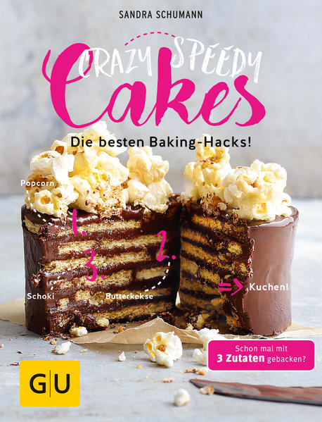 Schnelle Kuchen: 50 trendige Turborezepte für den spontanen KuchenhungerEin Stück Kuchen? JETZT! Kein Problem: Alle Kuchen in „Crazy Speedy Cakes“ landen in höchstens 30 Minuten fix und fertig auf dem Teller. So schnell hat noch keiner die Lust auf Süßes gestillt. Ob spontaner Heißhunger, Geburtstagskuchen in letzter Minute oder Backen ohne Ofen - mit diesen Express-Rezepten ist alles möglich! Einfache, schnelle Kuchen: Ihr Buch auf einen BlickDas erwartet Sie im Buch „Crazy Speedy Cakes“: Extras: Coole Speed-Tipps, Last-Second-Cakes, praktische Baking-Hacks, nützliche Küchengeräte, Tipps für's Wiegen ohne Waage und hübsche Verpackungsideen Kuchen ohne Schnickschnack: Dump-Cake, Magic Cake, Peanut-Butter-Pie, Erdbeertarte und mehr Ofenfreie Zone: Erdnuss-Toffee-Kuchen, Keks-Sandwich, Geballte Fruchtpower, Cheese-Cake und mehr Die schnellen Minimalisten: Cotton-Cheese-Cake, Der Kaum-zu-glauben-Kuchen, Frühstücks-Waffeln, Schoko-Kuchen und mehr All-Ready-Cakes: Pop-Tarts, Zimtschnecke, Schoko-Strudel, Schoko-Brot und mehr Small treats: Schaumküsse, Schoko-Bananen-Cookies, Beeriger Crumble, Campfire-Cones und mehr Schokoladig, fruchtig, cremig: Diese schnellen Kuchen machen jeden glücklichFür viele ist Backen eine Leidenschaft - aber muss es deshalb Stunden dauern? So lange will doch niemand warten! Hat sich der Gedanke an Kuchen einmal eingeschlichen, muss der Appetit gestillt werden. Und. Zwar. Zackig. Wenig Aufwand, viel Genuss Spontaner Kuchenhunger lässt sich prima mit „Limo-Kuchen“ oder „Joghurt-Kuchen“ stillen. Noch mehr schnelle Rührkuchen gibt’s in „Crazy Speedy Cakes“. Schnelle Kuchen ohne backen Endlich eine eigene Wohnung - aber keinen Ofen? Macht nichts! Es gibt genug schnelle Rezepte für köstliche Kuchen, die nicht gebacken werden müssen. Wie wäre es mit „Cheese-Cake im Glas“? Oder einem „Cookie-Eis-Sandwich“ als Dessert? Backen mit höchstens fünf Zutaten Die Schwiegermutter oder die beste Freundin hat sich zum Kaffeeklatsch angekündigt, aber fürs Einkaufen war einfach keine Zeit? Kommt sie zum Frühstück, duftet es in Nullkommanichts nach frischgebackenen „Frühstücks-Waffeln“ und am Nachmittag wird aus nur drei Zutaten in Minutenschnelle ein traumhafter „Schoko-Kuchen“. Ruck-zuck-Gebäck im Kleinformat Die lieben Kollegen bringen ständig etwas Selbstgebackenes mit zur Arbeit? Das können Sie auch! Mit Fertigteig aus dem Kühlregal ist die „Zimtschnecke“ im Großformat easy machbar. Gut transportieren lassen sich „Schoko-Bananen-Cookies“ und „Fudge-Brownies“. Schneller Blechkuchen, einfaches Mini-Gebäck oder fixer Rührkuchen: Das kann jeder!Im Alltag wenig Zeit zum Backen? Kinder, Freunde und Kollegen wollen aber noch schnell beglückt werden? Im GU-Kochbuch „Crazy Speedy Cakes“ finden Sie alle Turborezepte für Geburtstagsparty oder Nachtisch. Die Express-Kuchen sind schnell fertig und schmecken sensationell. Ohne viel Aufwand - vorher, währenddessen und hinterher. Versprochen!