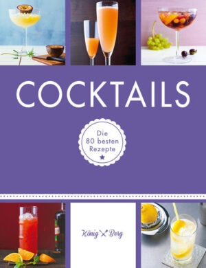 Aufregende Drinks mit und ohne Alkohol: Die besten Rezepte für CocktailsSie dürfen auf keiner Party fehlen: Cocktails! Ob als Durstlöscher ohne Alkohol oder gekonnt gemixt mit Wodka, Rum oder Gin – je cooler der Drink desto besser die Stimmung. Und weil jeder Gast andere Vorlieben hat, kommen im König & Berg-Buch „Cocktails“ die besten 80 Cocktail-Rezepte erst aufs Papier und dann in Ihr Zuhause. Cocktails: Ihr Buch auf einen BlickDas erwartet Sie im Buch „Cocktails“ von König & Berg: Kultige Klassiker: Whiskey Sour, Dry Martini Cocktail, Negroni Sbagliato, Bellini und mehr Fruchtig & frisch: Sherry Cobbler, Watermelon Man, Sea Breeze, Trauben-Trubel und mehr Spritzig aufgegossen: Kirsch-Schäumchen, Madame Butterfly, Drink Pink, Beeren-Bitzel und mehr Cremig & süß: Currioso, Key Lime Pie, Chocolate Puff, Scorpino und mehr Ganz ohne Schuss: Planters Placebo Punch, Shirley Temple, Pussy Foot, Grapy Sour und mehr Erfrischende Rezepte vom Klassiker bis zur Neukreation: Cocktails für jeden GeschmackGenießen Sie den Feierabend bei einem guten Drink, laden Sie Freunde zur Cocktailparty ein oder löschen Sie Ihren Durst an lauen Sommerabenden mit einem alkoholfreien Cocktail. Lieber fruchtig-süß oder klassisch-herb? Wählen Sie Ihr Lieblingsrezept aus „Cocktails“ und shaken Sie los! Cremige Cocktails für NaschkatzenSie lieben cremig-süße Drinks? Verfeinert mit Kokoscreme, Joghurt und Sahne streicheln Cocktails ganz samt unsere Seele. Trübe Gedanken? Mit dem „Chocolate Puff“ wie weggeblasen! Liebeskummer? Mit dem „Fruit & Nuts“ schnell vergessen! Kekse und cremige Liköre lassen diese Cocktails zu süßen Sünden werden. Fruchtige Cocktails für Obst-LiebhaberMan nehme frische Früchte, süße Sirups und einen kräftigen Tropfen – gekonnt kombiniert werden daraus erfrischende Drinks. Der „Sea Breeze“ mit Cranberry, Grapefruit und Wodka macht gute Laune. Im Herbst treffen Weintrauben, Limette und Apfel im Glas aufeinander. Was noch drin ist? In „Cocktails“ erfahren Sie es. Hier finden Sie auch allerlei alkoholfreie Cocktails. Zum Beispiel den „Fruit Appeal“ mit Orange, Apfel, Limette, Mango und eiskaltem Mineralwasser. Klassische Cocktails für GewohnheitstiereSie brauchen nicht viel Chichi? Mit Klassikern wie dem „Whiskey Sour“ oder dem „Dry Martini Cocktail“ liegen Sie immer goldrichtig. Lernen Sie, wie Sie die Drinks selbst zubereiten und wie sie sich ab und zu auch einmal variieren lassen. In „Cocktails“ erfahren selbst Cocktail-Kenner noch jede Menge Hintergrundwissen. Cocktails mit Rum, mit Wodka oder alkoholfrei: 80 Rezepte zum NachmixenUnd jetzt: Ran an den Shaker und losmixen! Ob Cocktail-Neuling oder Barkeeper-Profi – im Buch „Cocktails“ von König & Berg finden Sie alle Drinks Schritt für Schritt erklärt. Servieren Sie Cocktails mit Rum, Cocktails mit Wodka oder köstliche alkoholfreie Varianten und Vieles mehr. Bei Ihrer nächsten Cocktail-Party werden Sie garantiert glänzen. Auf einen unvergesslichen Abend – cheers!